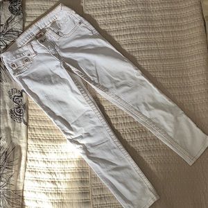 True Religion White Skinny Jeans 28